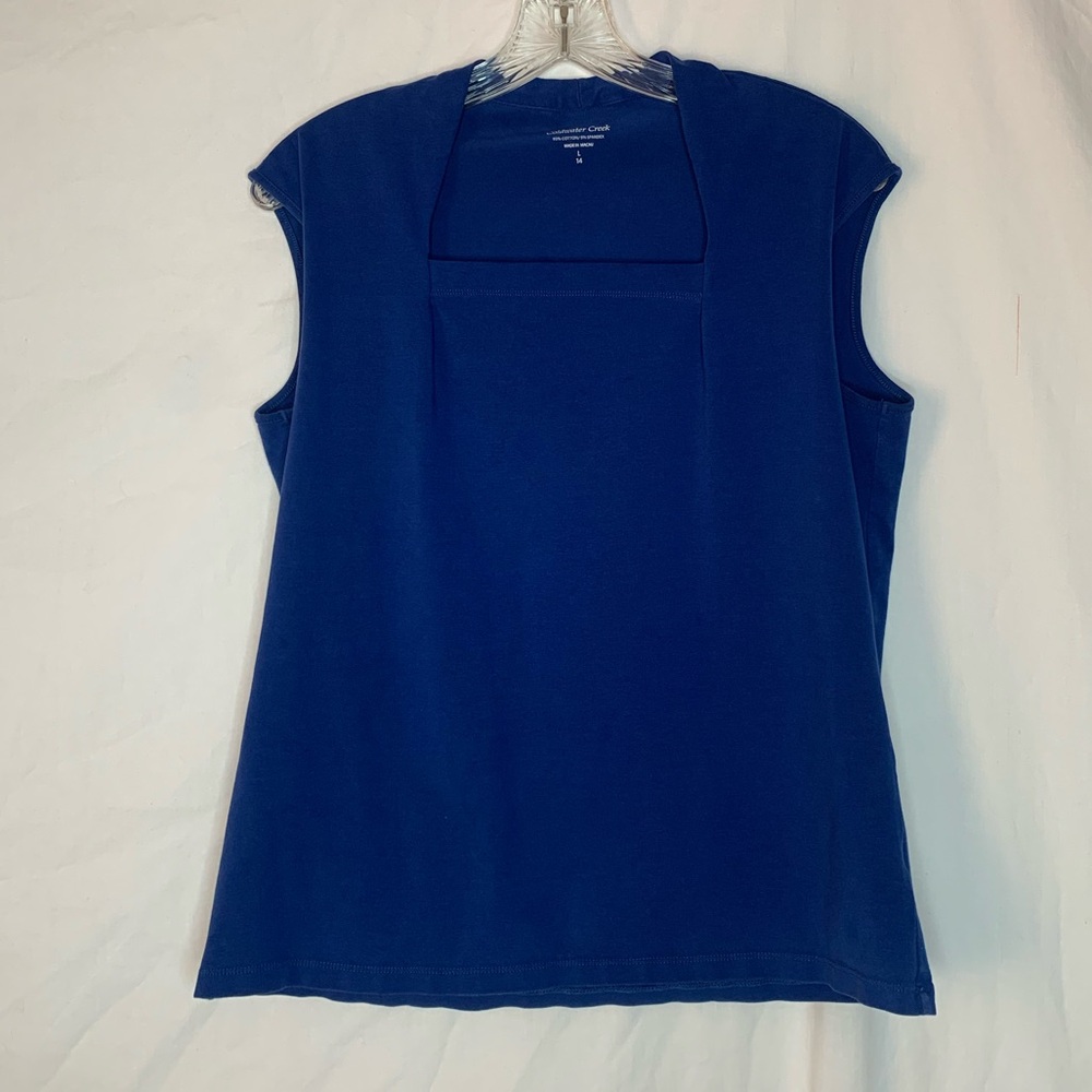Coldwater Creek cap sleeve top L14 elastic inserts